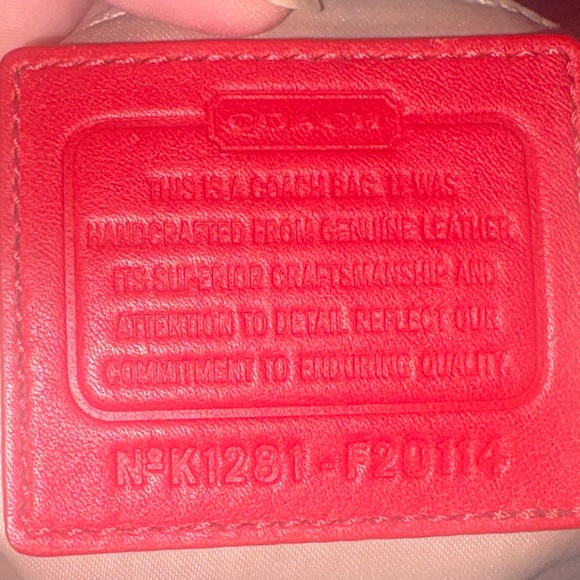 Coach Ashley Red Leather Shoulder Bag, 2012, Very Minor Call-outs - Picture 2 of 5